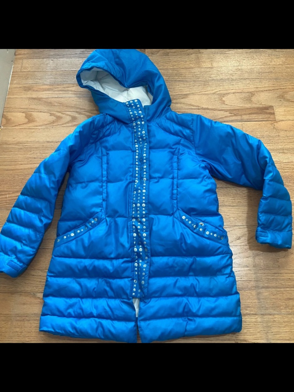 Spyder Girls M Medium Blue Long Puffer Coat